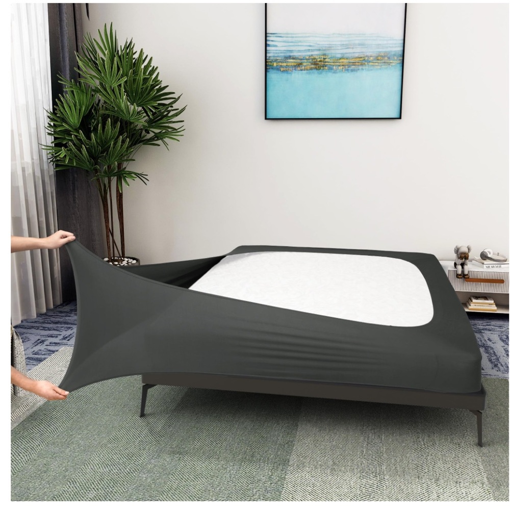 Jersey Knit BOX SPRING COVER Twin/Twin XL GRAY